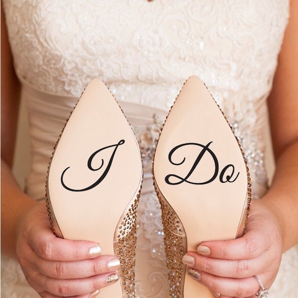 Wedding Shoes Sticker, I Do sticker,  Wedding Sticker, Wedding Shoes Decal