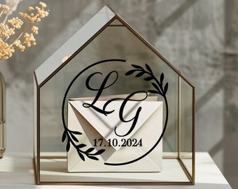 Custom Card Box Vinyl Decal for Wedding, Gift Box Sticker, Personalized Wishing Well Decal, Card Box Sign, Wedding Decor, DECAL ONLY