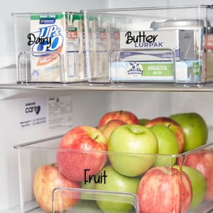 Décalcomanies pour réfrigérateur, Stickers cuisine, Autocollants de rangement pour réfrigérateur, Décalcomanies d'étiquettes d'aliments, Décalcomanies pour tiroir de réfrigérateur, Décalcomanies pour congélateur, Décalcomanie en vinyle pour réfrigérateur