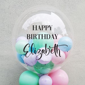 Personalisierte Ballon-Aufkleber, Ballon-Etikett, benutzerdefinierte Vinyl-Aufkleber, Geburtstags-Ballon-Aufkleber, Party-Ballon-Aufkleber