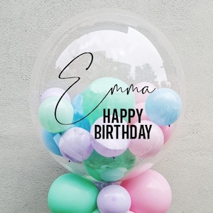 Personalisierte Ballon-Aufkleber, Ballon-Etikett, benutzerdefinierte Vinyl-Aufkleber, Geburtstags-Ballon-Aufkleber, Party-Ballon-Aufkleber