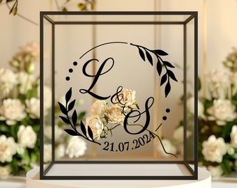 Custom Card Box Vinyl Decal for Wedding, Gift Box Sticker, Personalized Wishing Well Decal, Card Box Sign, Wedding Decor, DECAL ONLY