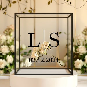 Personalisierter Aufkleber für Hochzeitskarten, Geschenkbox-Aufkleber, personalisiertes gut Aufkleber, Kartenbox-Zeichen, Hochzeitsdeko, NUR AUFKLEBER