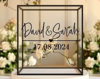 Custom Decal for Wedding Cards Box, Gift Box Sticker, Personalized Wishing Well Decal, Card Box Sign, Wedding Decor, DECAL ONLY