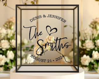 Custom Card Box Vinyl Decal for Wedding, Gift Box Sticker, Personalized Wishing Well Decal, Card Box Sign, Wedding Decor, DECAL ONLY