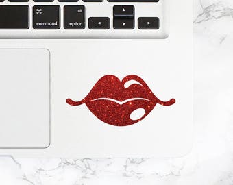 GLITTER Lips decal, Lips sticker for macbook, laptop, car, notebook, tablet