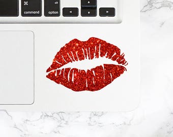 GLITTER Lips decal, Lips sticker for macbook, laptop, car, notebook, tablet