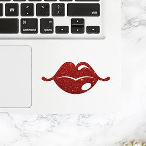 GLITTER Lips sticker, Lips sticker voor macbook, laptop, auto, notebook, tablet