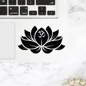 Decalcomania Lotus, decalcomania Om Yoga, adesivo Om Yoga per macbook, laptop, auto, notebook, tablet
