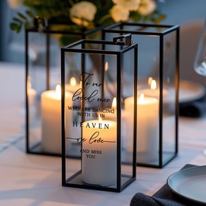 CALCOMANÍA de linterna conmemorativa de boda, calcomanía para letrero conmemorativo de boda, calcomanía de linterna para homenaje a los ausentes, calcomanía para letrero de recuerdo, SOLO CALCOMANÍA