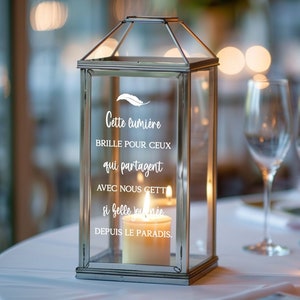Calcomanía de linterna conmemorativa de boda, Pegatina de linterna conmemorativa, Calcomanía de linterna tributo a los ausentes, Pegatina de signo de recuerdo, SOLO CALCOMANÍA