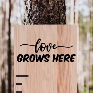 Growth Chart Lineal Add-On Let Love Grow Aufkleber, Top Header