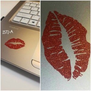 GLITTER Lips decal, Lips sticker for macbook, laptop, car, notebook, tablet