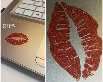 GLITTER Lips decal, Lips sticker for macbook, laptop, car, notebook, tablet