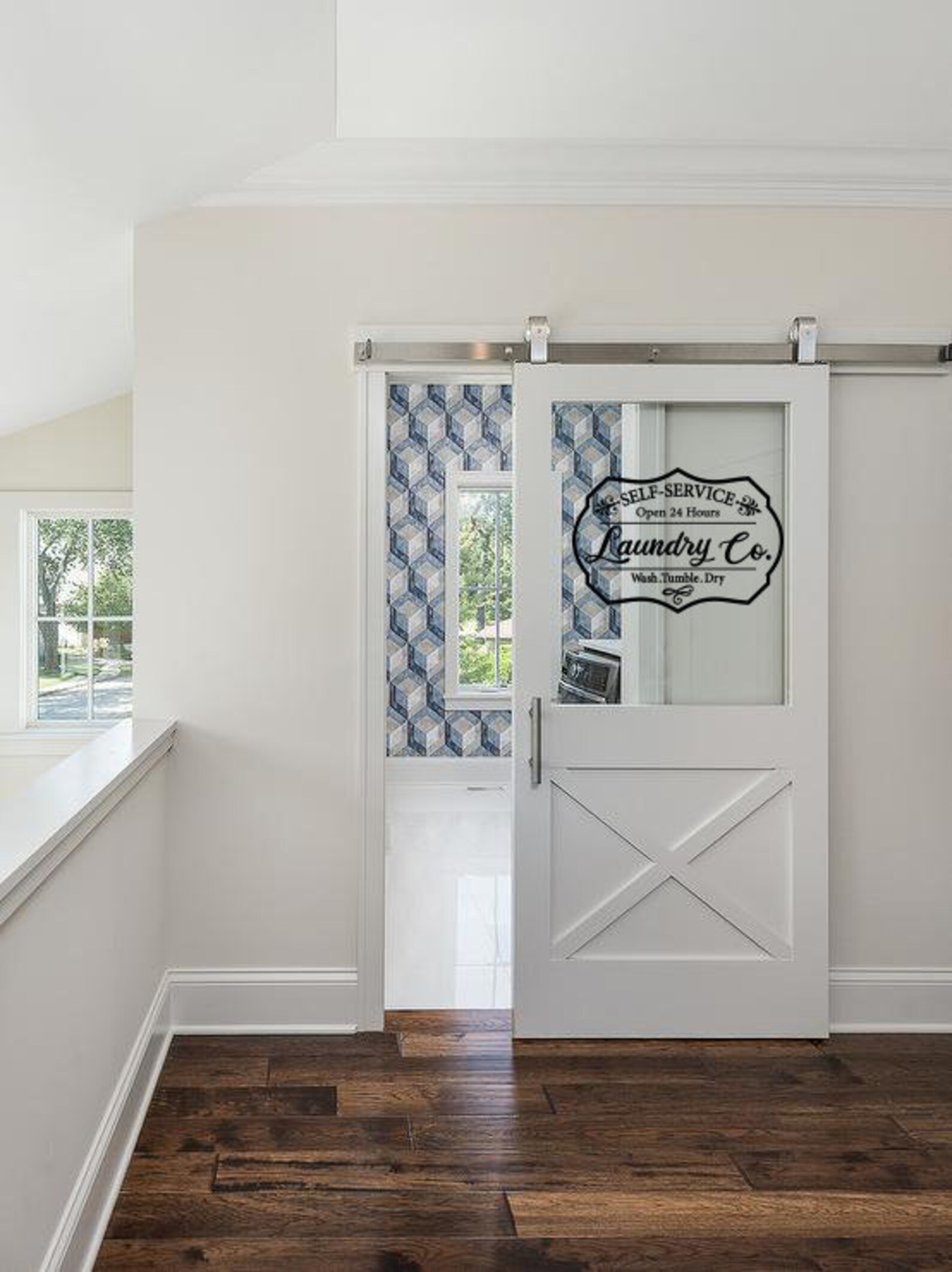 Wäsche Vinyl Aufkleber Wäsche tür Aufkleber Wäschezimmer | Etsy