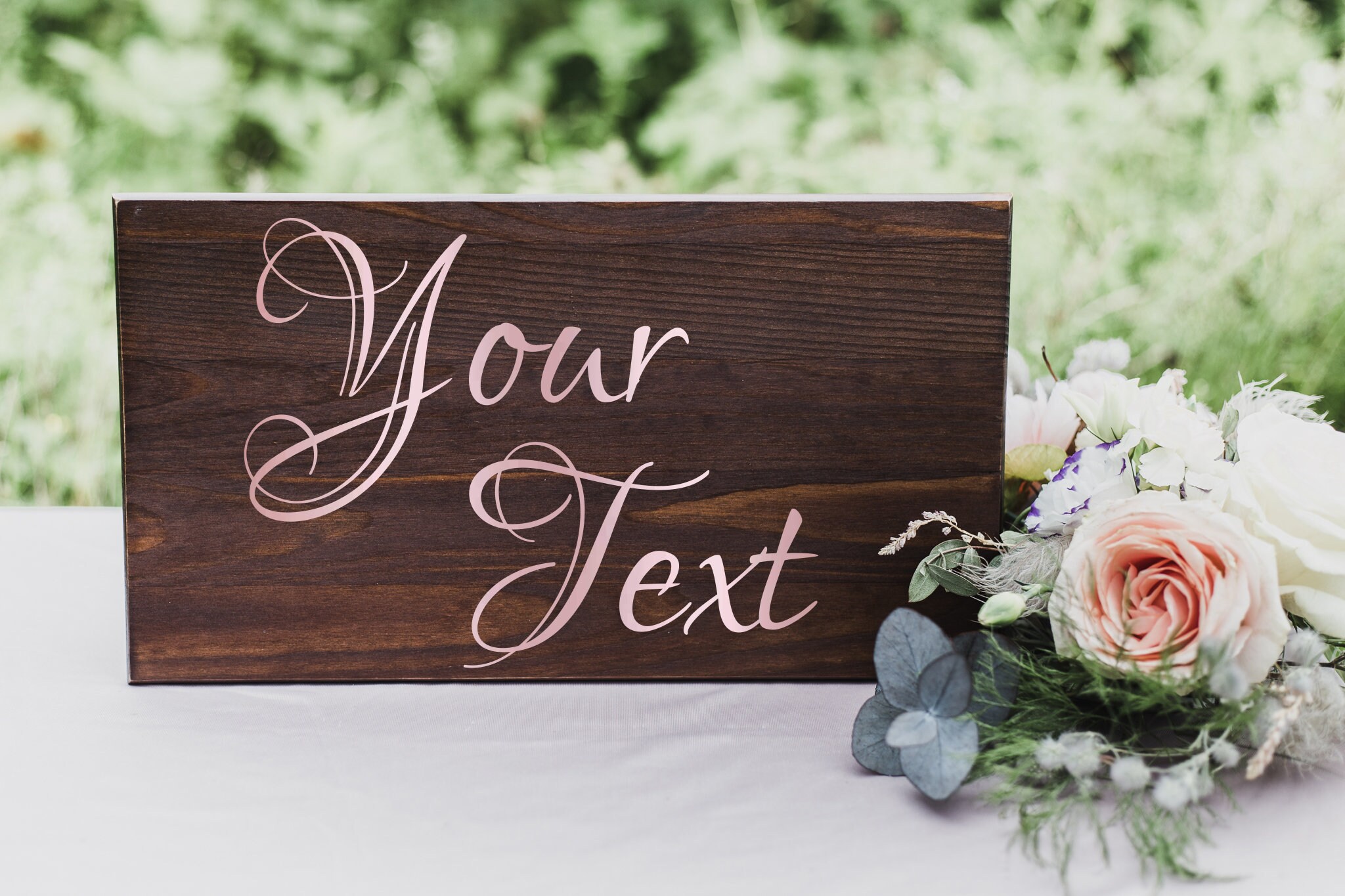 Custom Wedding Decal Guest Book Decal Rose Gold Foil Cards Etsy