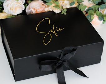 Grote A4 gepersonaliseerde geschenkdoos, bruidsmeisje voorstel doos, bruiloft geschenkdoos, verjaardagscadeau doos, aandenken doos gepersonaliseerd, bruidsmeisje geschenkdoos