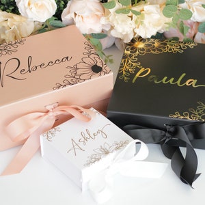 Caja de regalo personalizada, caja de propuesta de dama de honor, caja de regalo de boda, caja de regalo de cumpleaños, caja de recuerdo personalizada, caja de regalo de dama de honor