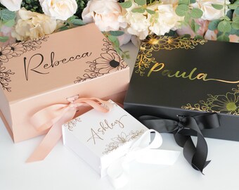 Personalized Gift Box, Bridesmaid Proposal Box, Wedding Gift Box, Birthday Gift Box, Keepsake Box Personalized, Bridesmaid Gift Box