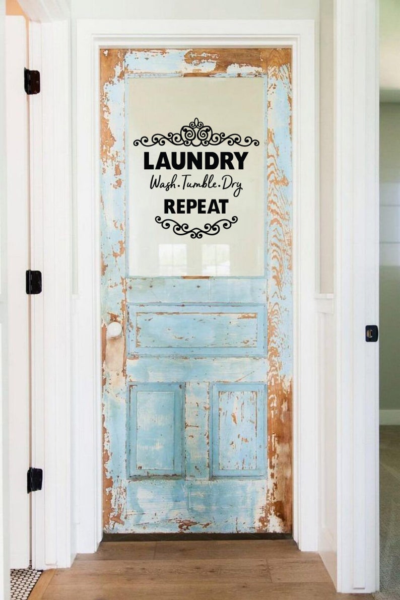 Laundry Vinyl Decal Laundry Door Decal Laundry Room Decal Etsy