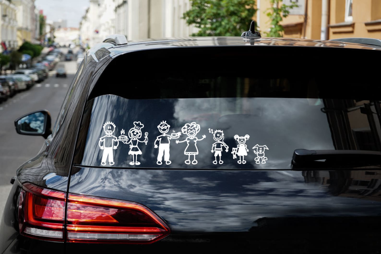 Stick Family Car Decal, Custom My Family Car Decal, Personalized Family ...