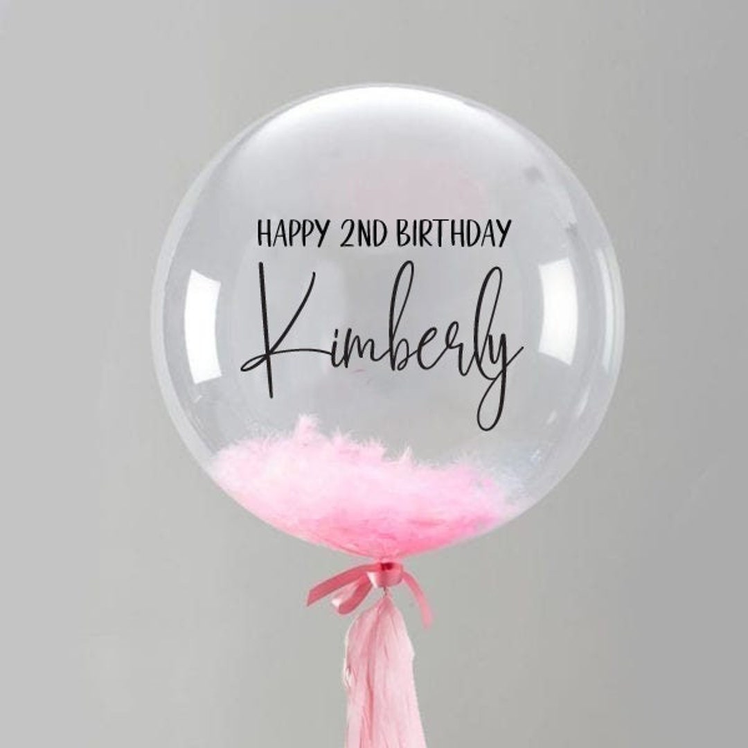 Personalised Balloon Decal, Balloon Label, Custom Vinyl Decal, Birthday