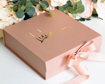 Caja de regalo personalizada, caja de propuesta de dama de honor, caja de regalo de boda, caja de regalo de cumpleaños, caja de recuerdos personalizada, caja de regalo de dama de honor