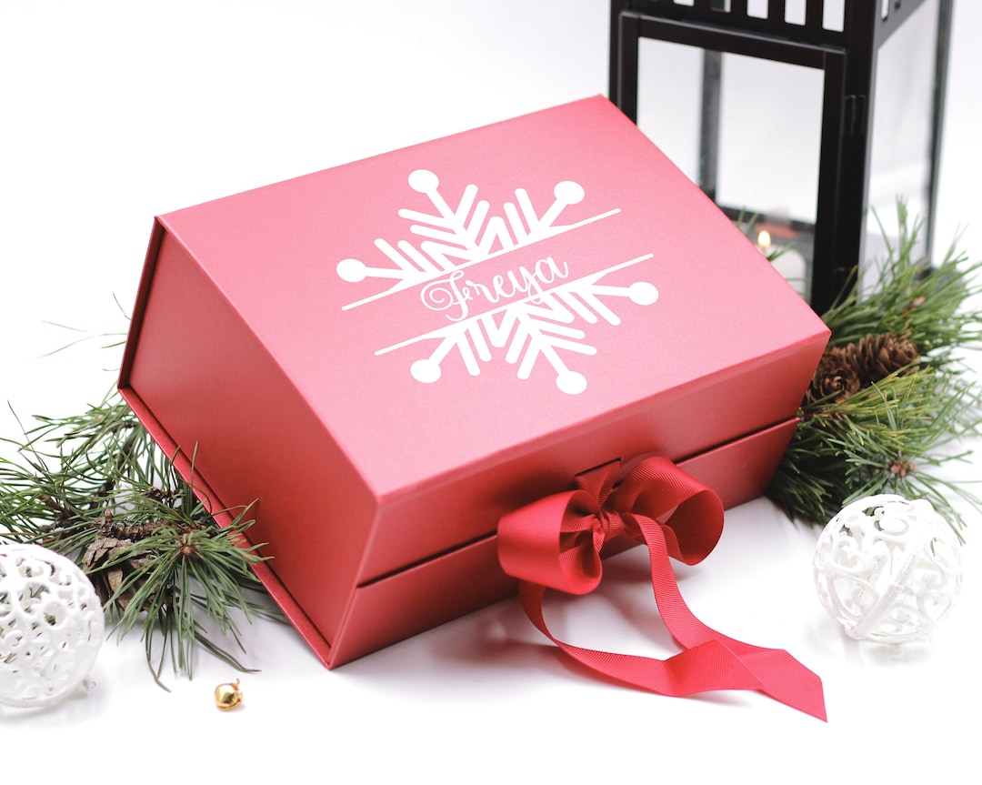 Custom Christmas Gift Box, Personalized Gift Box, Christmas