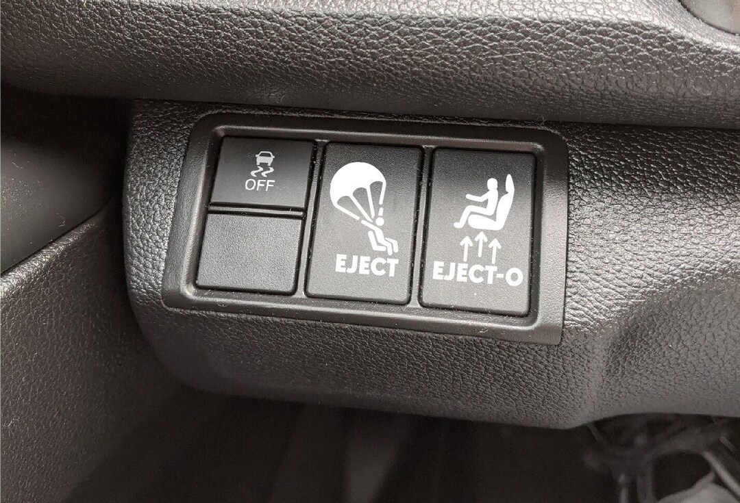 Blank Car Button Decal, Eject Passenger Button Decal, Blank Buttons ...