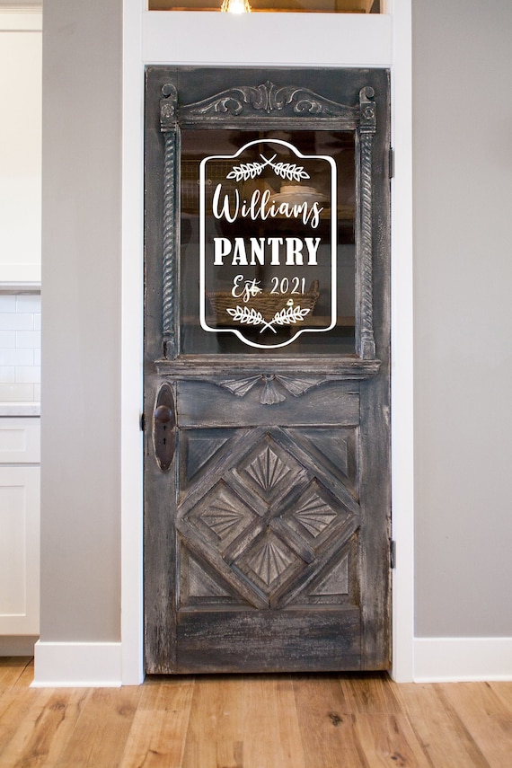 Custom Pantry Door Decal Personalized Pantry Decal Kitchen Etsy