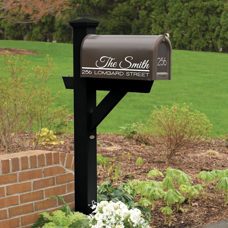 Custom Family Name and Address Mailbox Decal House Numbers Etsy
