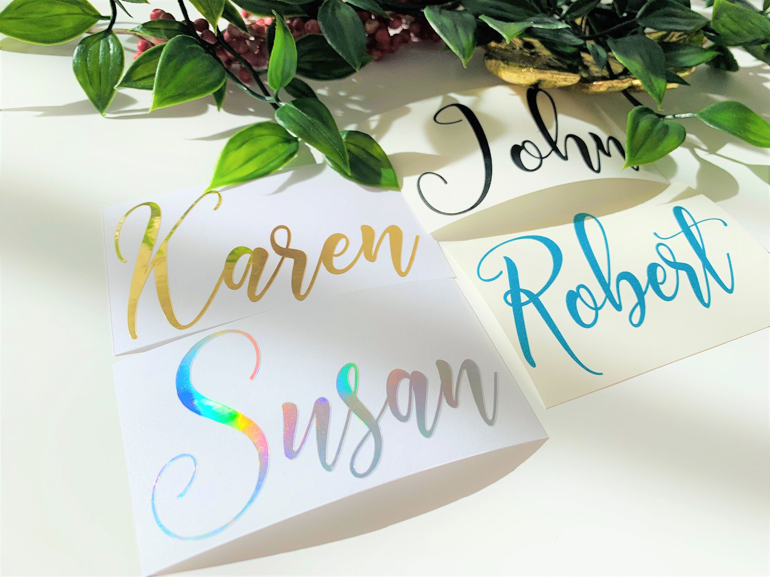 Name Card Sticker Example Custom Name Stickers, Personalized Name Decal, Planner Stickers, Place ...
