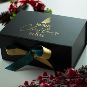 Anpassad julklappsask, personlig presentask, julklappsask, julklappsask, julaftonsask, god jul-presentask