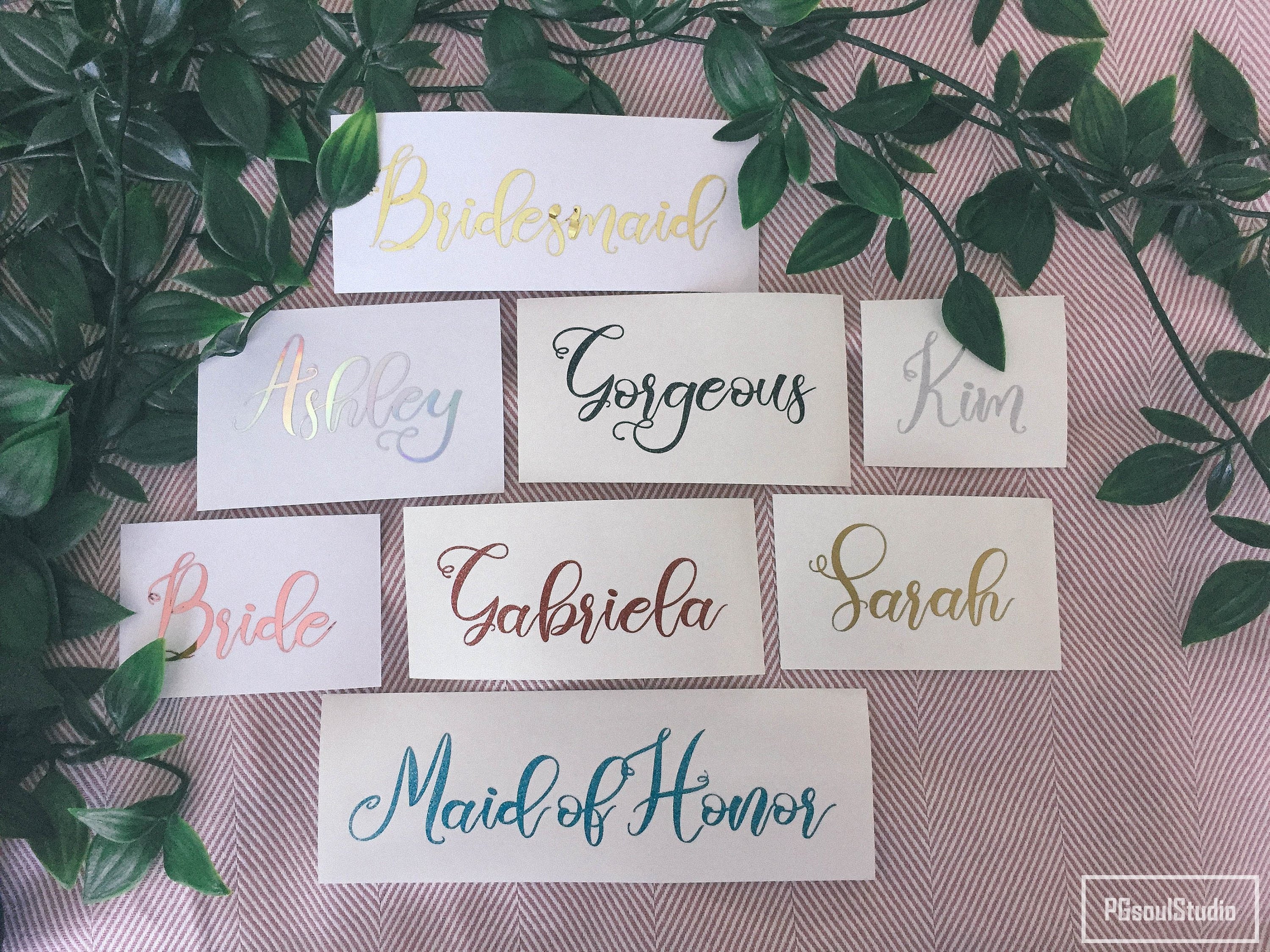 Glitter Word Wedding Stickers