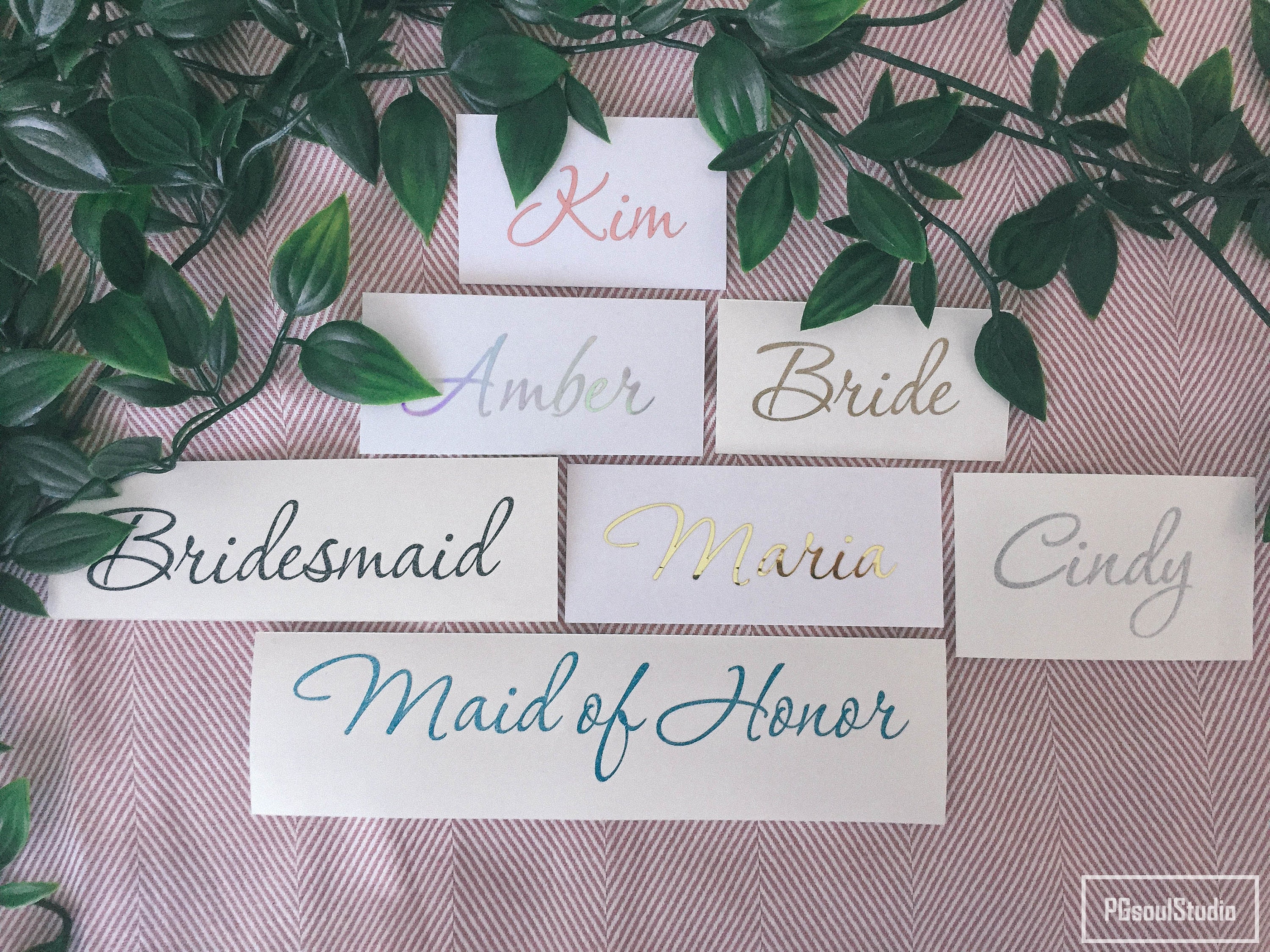 Custom Name Stickers Glasses Decal Glitter Rose Gold Wedding Etsy