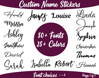 Custom Name Stickers, Pantry Labels, Foil Personalized Sticker, Chrome/Glitter/Foil Name Stickers, Wedding Stickers, Bauble Stickers