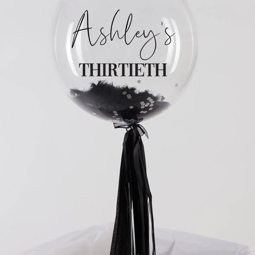 Personalised Balloon Decal Balloon Label Custom Vinyl Decal Etsy