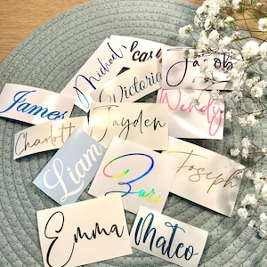 Personalisierter Namensaufkleber, Hochzeitsaufkleber, Namensaufkleber, Kugel-Aufkleber, Namensaufkleber, Benutzerdefinierter Name Aufkleber, Yeti Namen Aufkleber