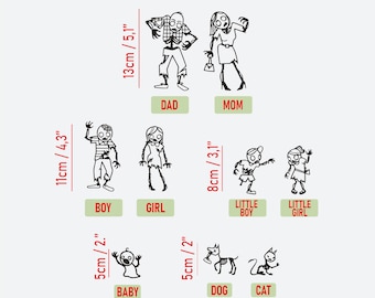 Stick Zombie Family Car Decal, Custom My Family Car Decal, Personalized Family Car Sticker, Choose Your Own Figures