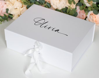 Caja de regalo personalizada A4 grande, caja de propuesta de dama de honor, caja de regalo de boda, caja de regalo de cumpleaños, caja de recuerdo personalizada, caja de regalo de dama de honor