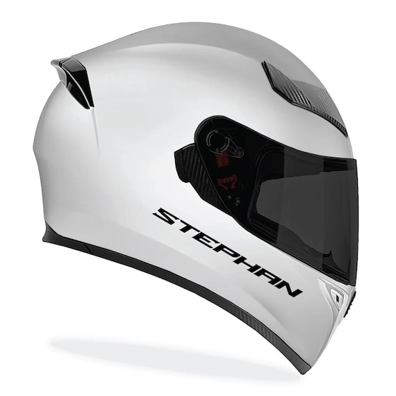Pack De 4 Pegatinas Personalizadas Para Casco - Vinilo - Para Moto O Bicicleta - RR