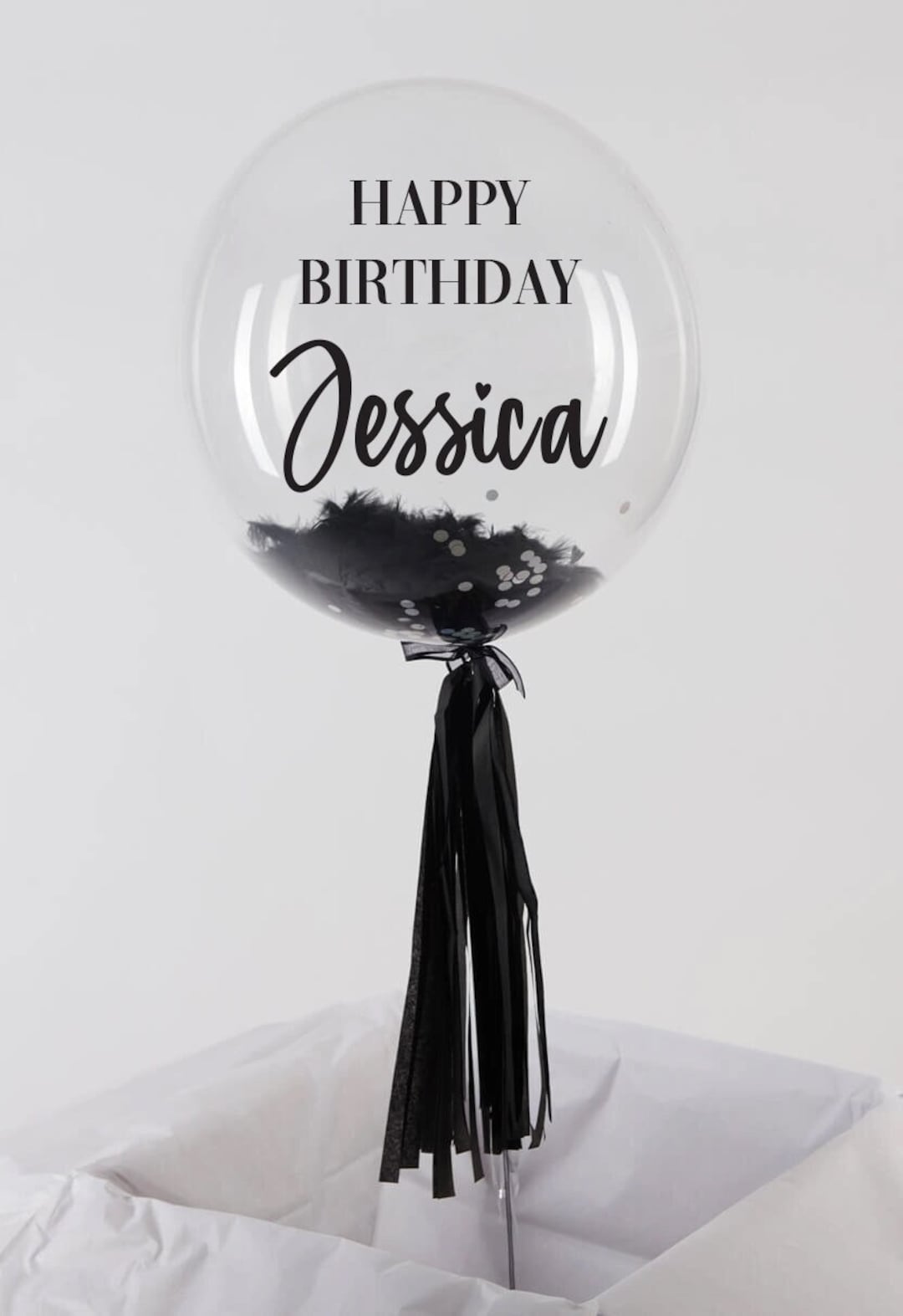 Personalised Balloon Decal Balloon Label Custom Vinyl Decal Etsy
