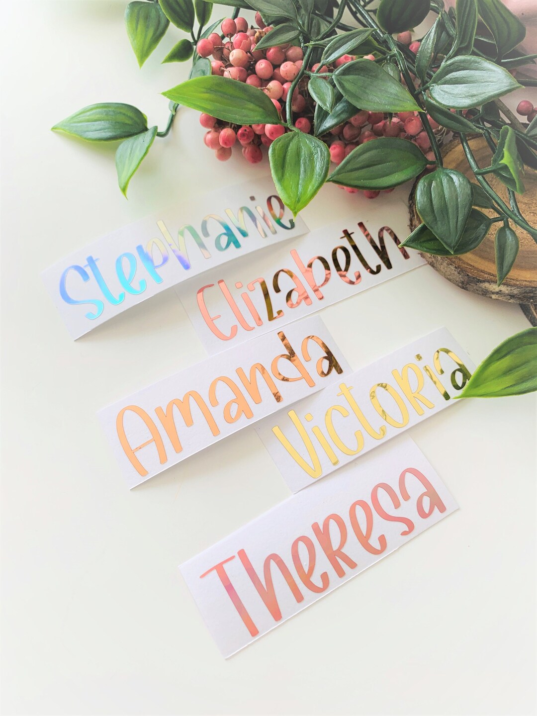 Name Card Sticker Example Custom Name Stickers, Personalized Name Decal, Planner Stickers, Place ...