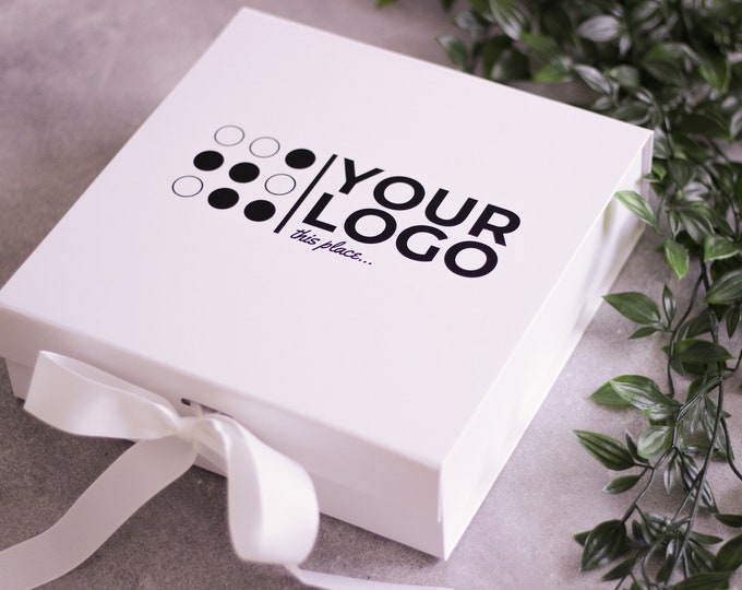 Custom LOGO Gift Box, Luxury Personalized Gift Box, Business Gift Box, Personalized Box with Logo or Slogan, Keepsake Box Personalized