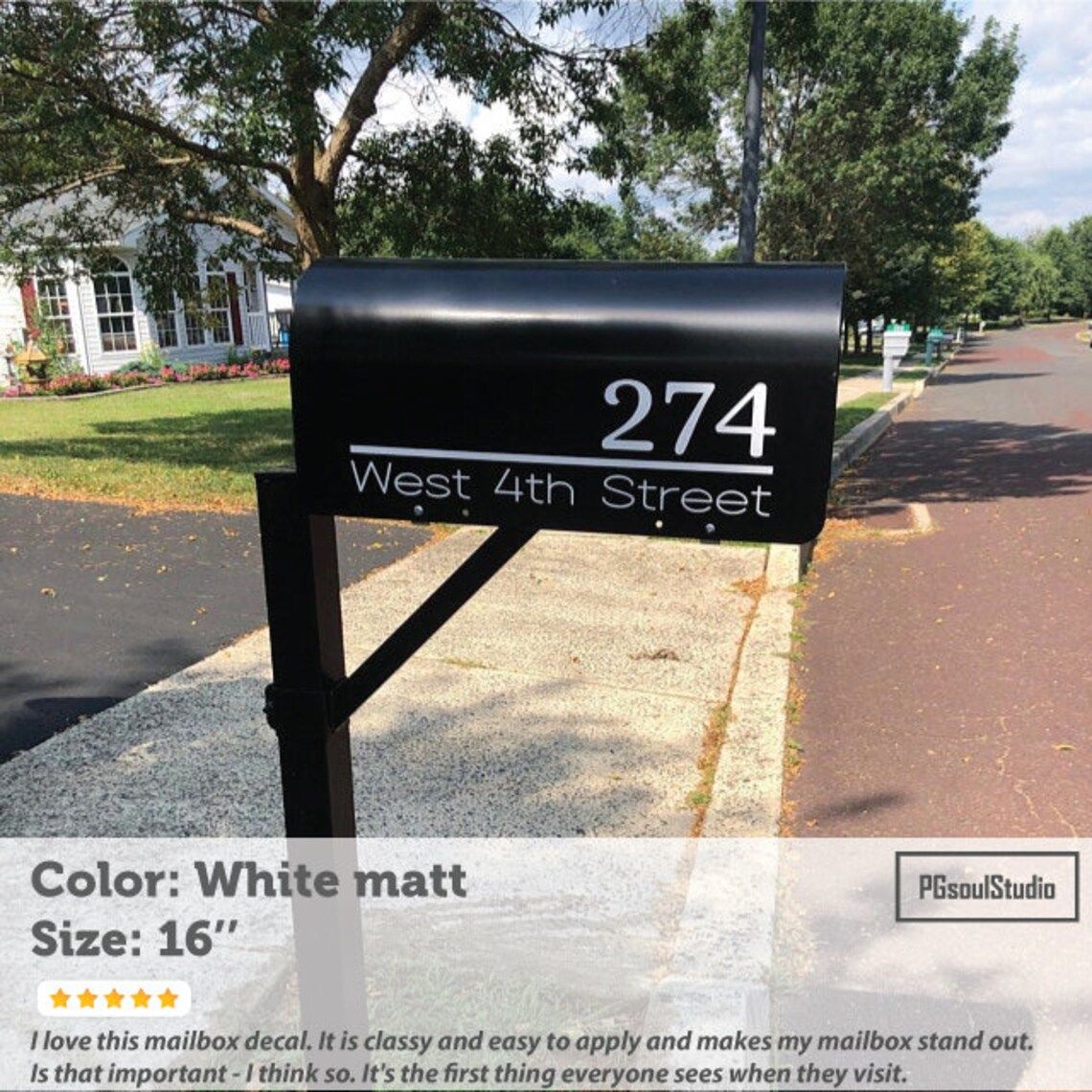 Mailbox Decal House Numbers Sticker Address Sign Front Door Etsy