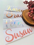 Custom Name Stickers, Personalized Name Decal, Foil Names Decals, Chrome Wedding Decal, Wedding Decals, Glitter names, Word Decal product logo
