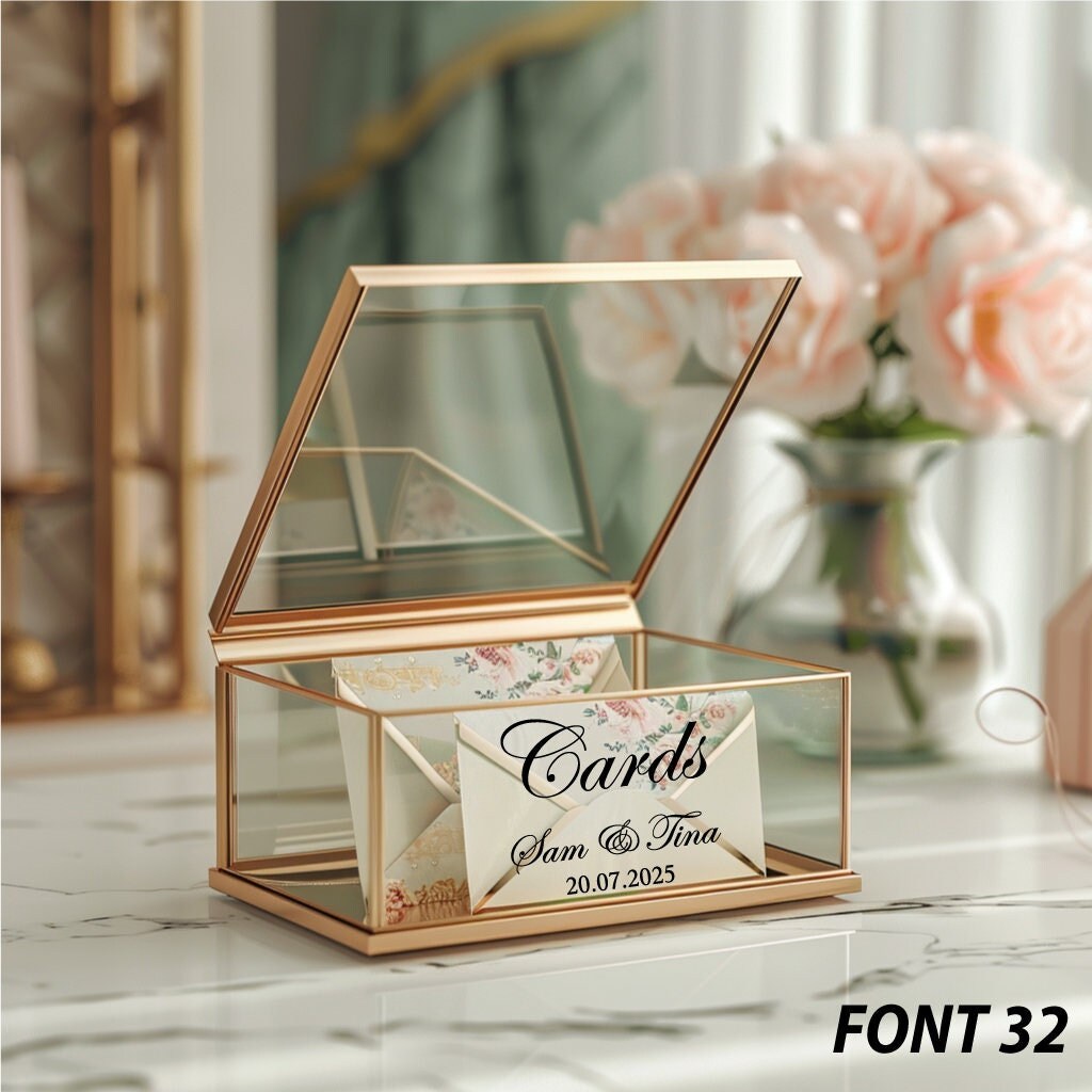 ウェディング カード ボックス デカール、結婚式用カスタム カード