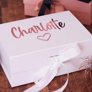 Personalisierte Geschenkbox, Brautjungfern-Angebotsbox, Hochzeitsgeschenkbox, Geburtstagsgeschenkbox, Personalisierte Box mit Namen