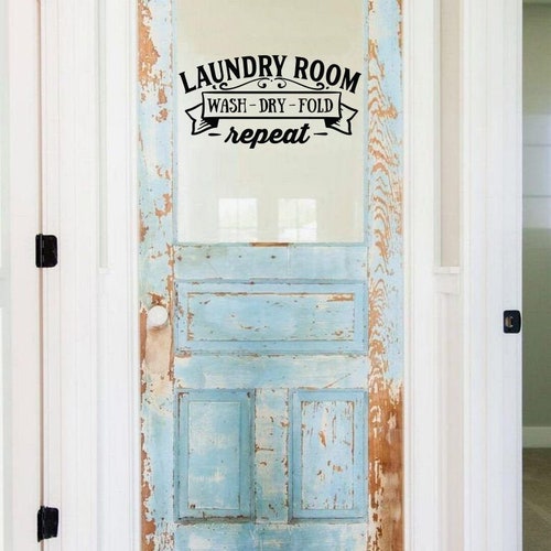 Laundry Vinyl Decal Laundry Door Decal Laundry Room Decal Etsy