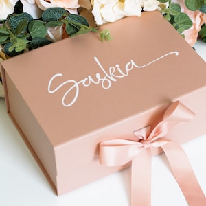 Personalisierte Geschenkbox, Brautjungfern-Angebotsbox, Hochzeitsgeschenkbox, Geburtstagsgeschenkbox, Andenkenbox personalisiert Bild 6